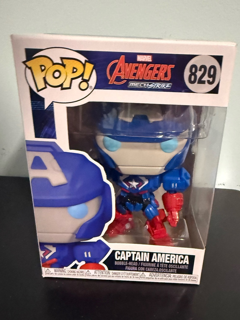 Funko Pop! Captain America Mech Strike Figure - Blue & Red